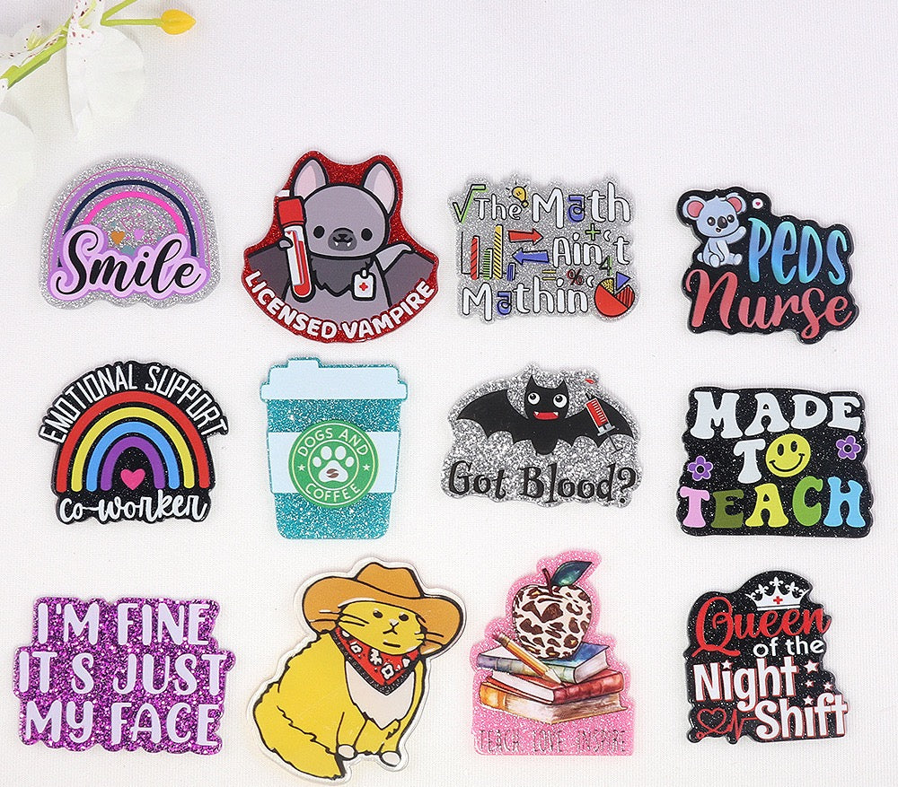 【A001】❤‍🔥❤‍🔥 SALE!! Acrylics with lots of designs, $0.6/pcs, $40-66pcs for free shiping! Order first and then Add WA +86 18890301301 to claim you like
