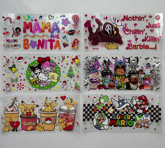 【A002】 ❤‍🔥❤‍🔥❤‍🔥 Cup wraps with lots of designs, $0.9/pcs, $5-6 pcs, $40-45pcs