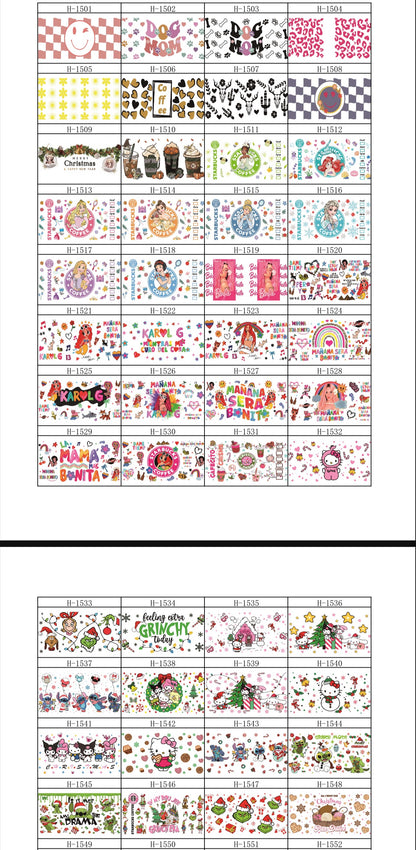 【A002】 ❤‍🔥❤‍🔥❤‍🔥 豊富なデザインのカップラップ、0.9ドル/個、5〜6ドル、40〜45ドル