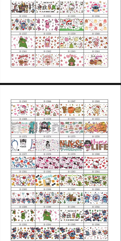 【A002】 ❤‍🔥❤‍🔥❤‍🔥 豊富なデザインのカップラップ、0.9ドル/個、5〜6ドル、40〜45ドル